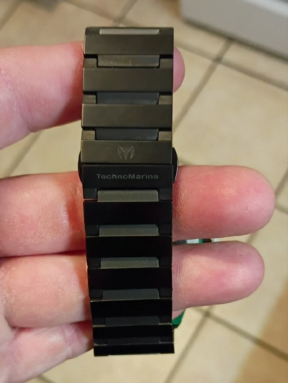 Technomarine Carbon Nautic Green Carbon Fiber Black Bezel In Band 45 Mm